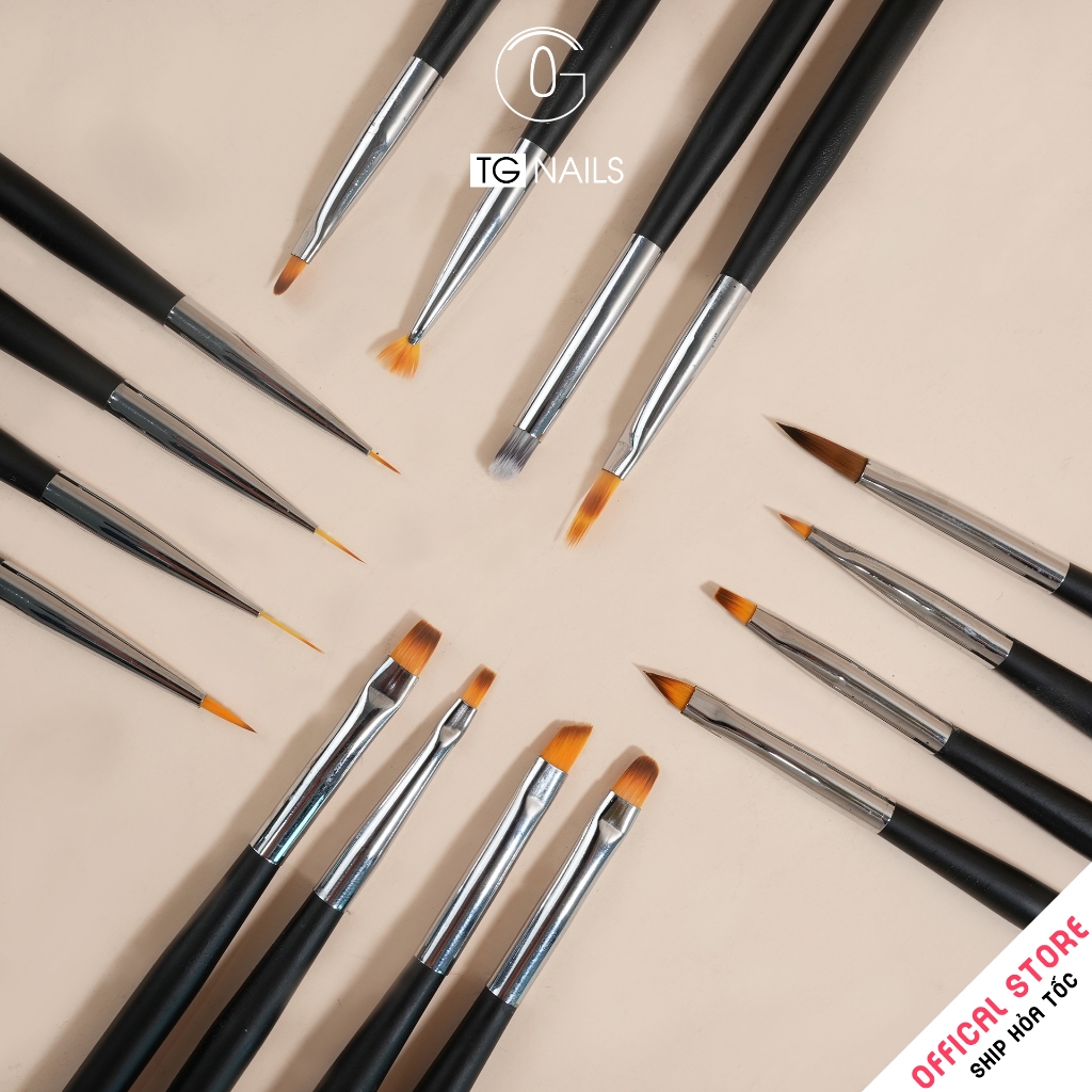 Bộ 16 cây cọ vẽ móng Lotus cao cấp
