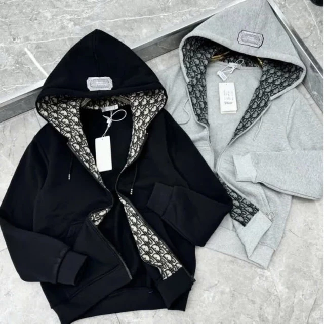 Áo Khoác Hoodie Nam Đì O Thêu Logo Vuông Trên Mũ Siêu Chất - Áo Khoác Hoodie Nam Nữ Dệt Logo Siêu Hot 2026