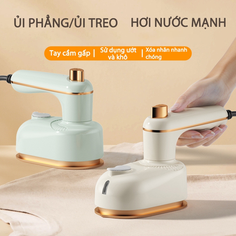 Bảo hành 3 năm - Bàn ủi hơi nước cầm tay mini 50ml - Công suất 40 watt - Tay cầm xoay 180°