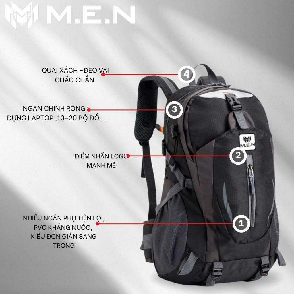 Ba lô leo núi 50L 63cm Bumnos M.E.N xanh đen cam lá [Hỏa tốc]