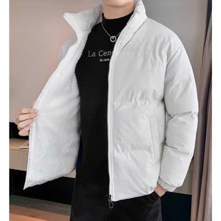 ÁO KHOÁC PHAO NAM LÓT LÔNG CỔ CAO DÀY DẶN CHO MÙA ĐÔNG ẤM ÁP,ĐƠN GIẢN,THỜI  TRANG,ĐƯỜNG MAY TỈ MỈ CHẮC CHẮN