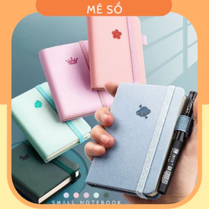 Sổ Mini, Sổ Tay Nhỏ A7 MESO 200 Trang - Sổ Bìa Da Chống Thấm Nước, Màu Pastel Dễ Thương