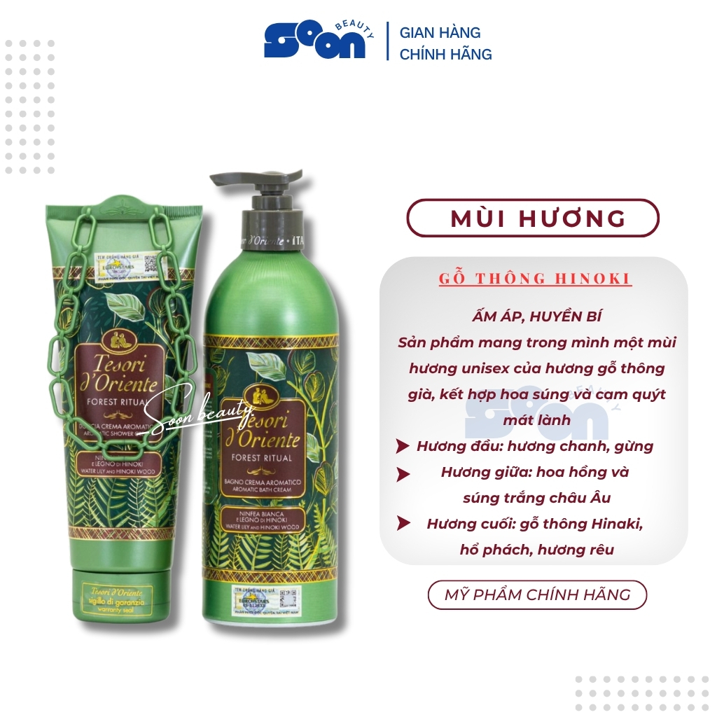 Sữa tắm tesori d’oriente 250ml-500ml trắng da, cấp ẩm, lưu hương nước hoa cao cấp