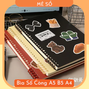Vỏ Bìa Sổ Còng Nhựa A5 B5 Màu Cổ Điển, Lõi Giấy Refill Sổ Còng (Bán Rời)