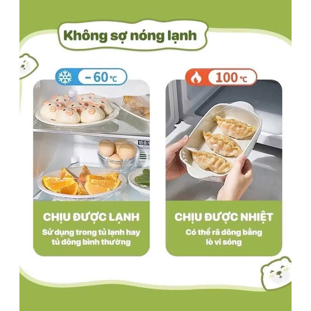 Túi 300 Màng bọc thực phẩm, dạng treo siêu tiện lợi, Màng xịn - chun siêu dai đàn hồi cao AMIZIN