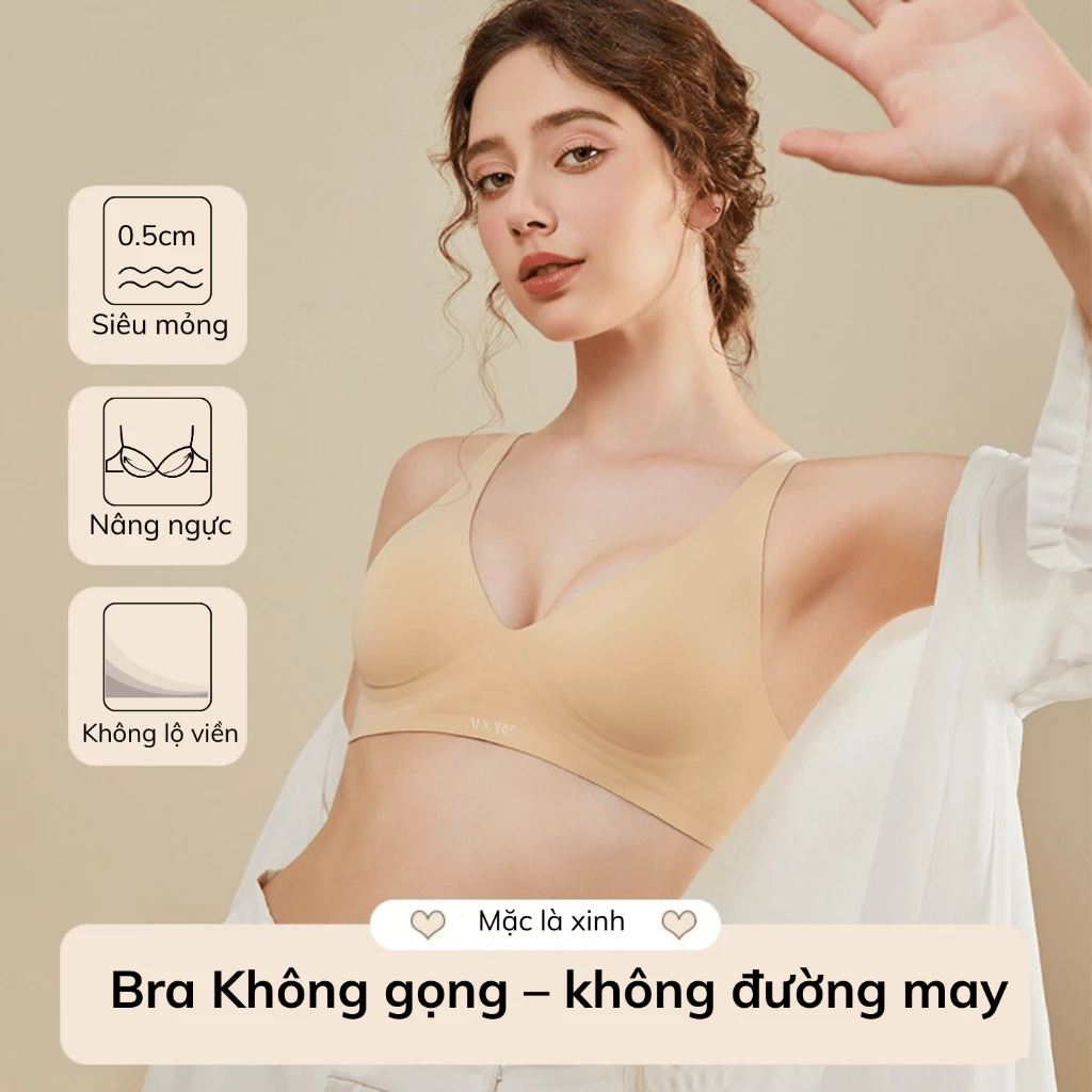 Áo Su Tàng Hình Không Gọng Không Đường May Chống Chảy Xệ ADORE AD008
