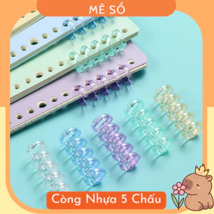 Binder Sổ Còng, Thanh Còng Nhựa Mini 5 Lỗ Dùng Cho Mọi Kích Cỡ - Còng Nhựa Làm Sổ Còng 1 Cái