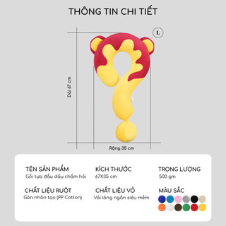 Gối Tựa Cổ Hình "?" 12 Cung Hoàng Đạo Chất Liệu Nỉ Mềm Mại Thoải Mái Dùng Cho Thư Giãn, Du Lịch, Quà Tặng 2u.lifestyle