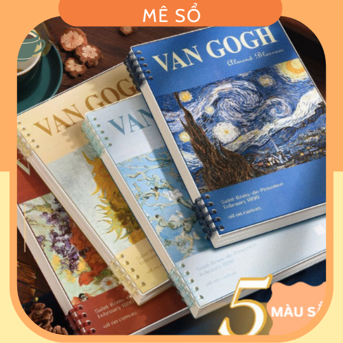Vở Còng, Sổ Còng Nhựa Bìa Van Gogh A5 B5 MESO - Sổ Còng Thay Được giấy, Lõi giấy Refill Sổ Còng