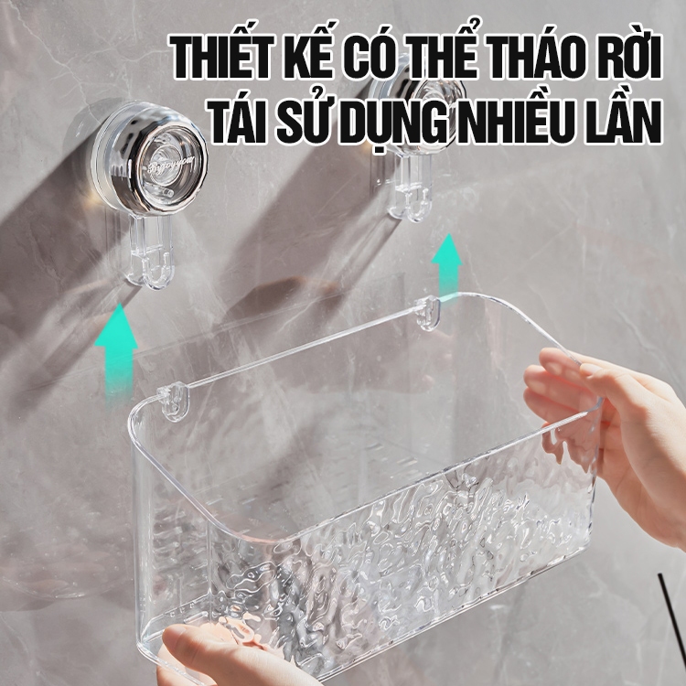 Kaleis Kệ Hút Chân Không Đa Năng – Không Cần Khoan, Bám Dính Chắc, Dùng Cho Phòng Tắm & Nhà Bếp