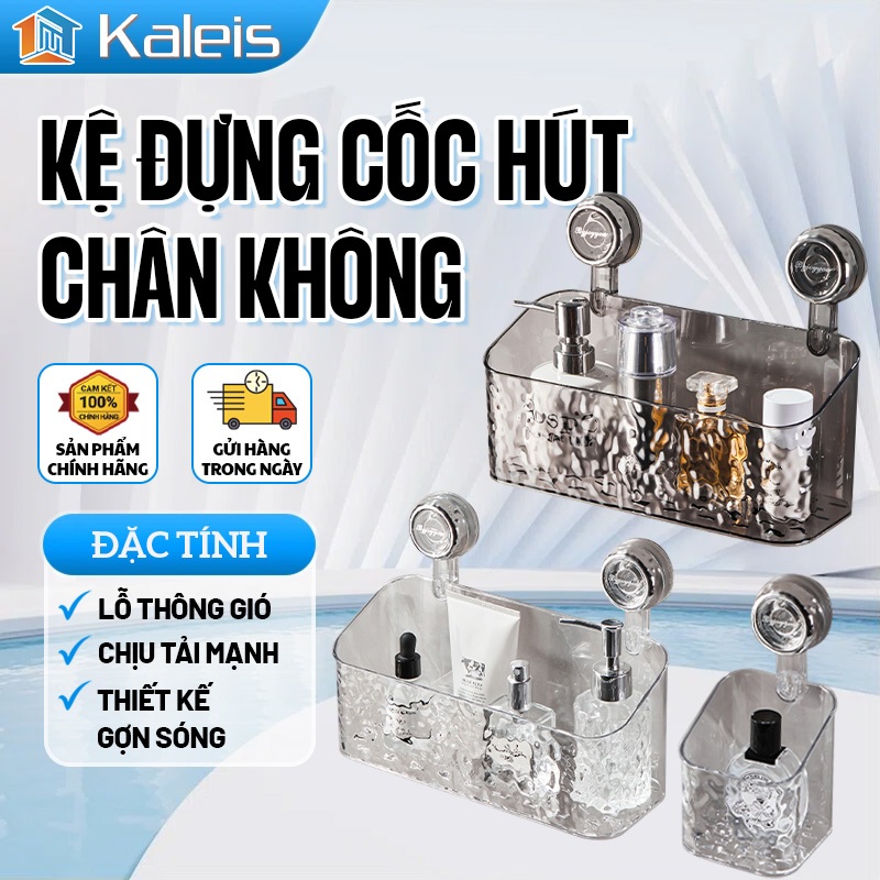 Kaleis Kệ Hút Chân Không Đa Năng – Không Cần Khoan, Bám Dính Chắc, Dùng Cho Phòng Tắm & Nhà Bếp