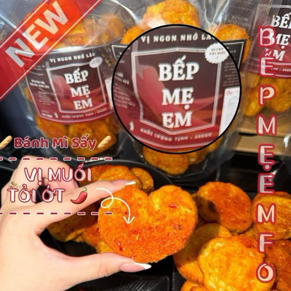 ( HOẢ TỐC ) Bánh Mì Muối Ớt - Bánh Mì Vị Cay Đầu Tiên chuẩn vị Bếp Mẹ Em sấy giòn thơm ngon / Lạ miệng cực cuốn