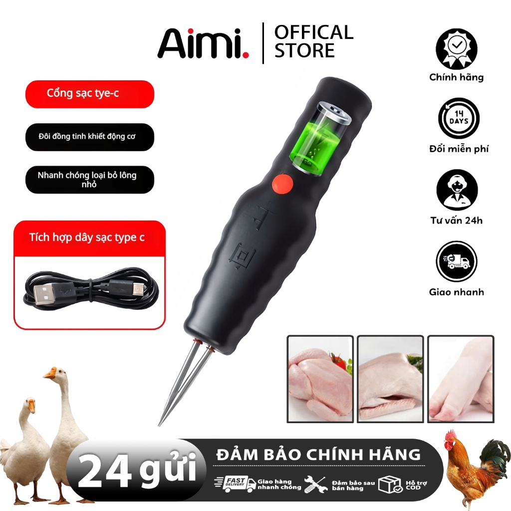 Máy Nhổ Lông Vịt Sạc Pin, Máy Loại Bỏ Lông Nhỏ Của Gà Vịt Cầm Tay Thế Hệ Mới Công Suất Cao, HOT