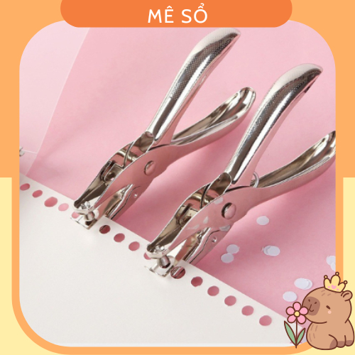 Kìm Bấm Lỗ Giấy Refill Sổ Còng, Dụng Cụ Đục Lỗ Giấy Làm Sổ Còng, Đồ Bấm Lỗ Giấy Cầm Tay MESO, Đường Kính Lỗ 6mm