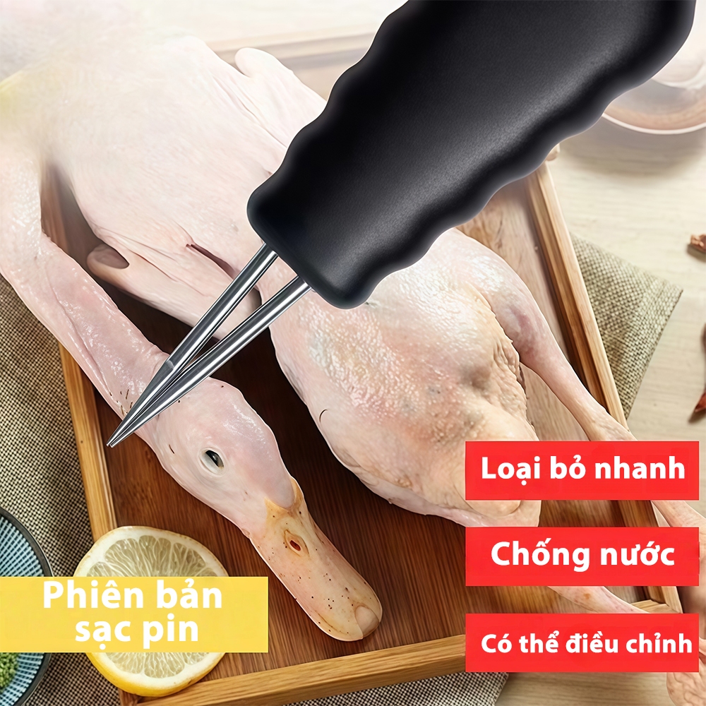 Máy Nhổ Lông Vịt Sạc Pin, Máy Loại Bỏ Lông Nhỏ Của Gà Vịt Cầm Tay Thế Hệ Mới Công Suất Cao, HOT