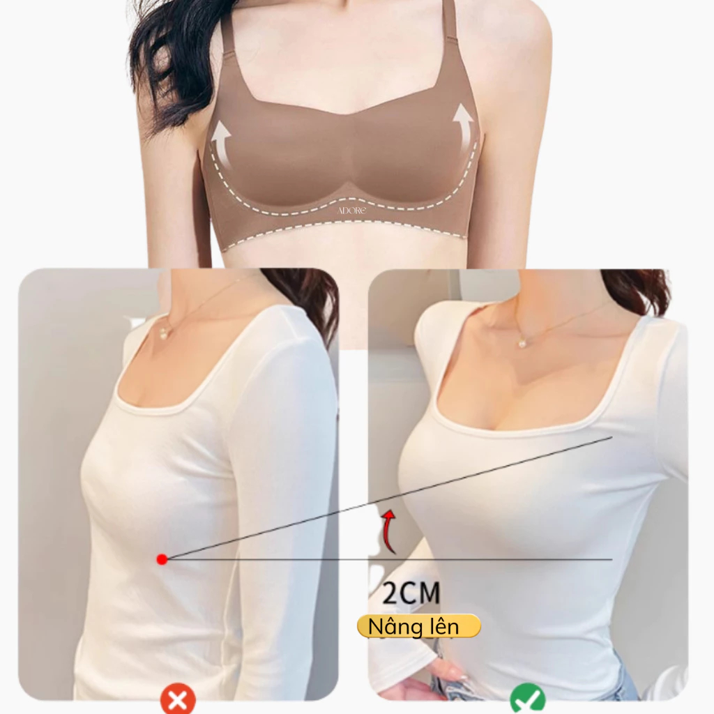 Áo Lót Su Băng Định Hình Ngực ADORE AD007 Chống Chảy Xệ Che Ôm Gọn Lưng  - Adore Global
