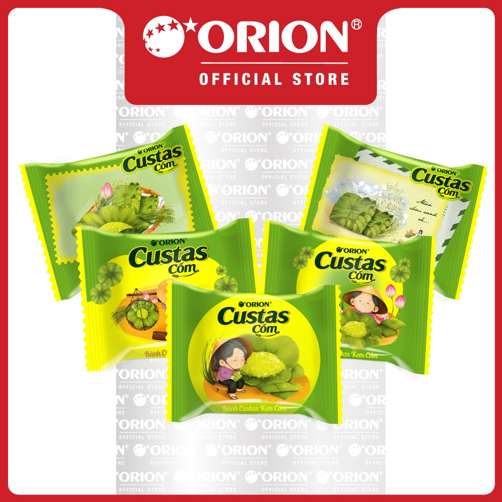 Combo 2 Hộp 12 gói Bánh Custas vị Cốm Sen Hà Nội (282,6g/hộp)