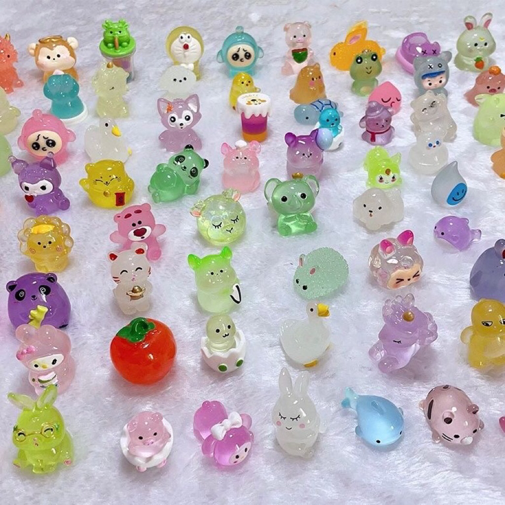 [Mua 50 tặng 6]Túi Mù Charm Động Vật Dạ quang Phát Sáng, Đồ Chơi Dạ Quang Hình Thú Phát Sáng - Quà Tặng Bất Ngờ Cho Bé