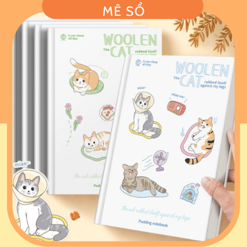 Quyển Sổ Tay Bìa Cứng, Sổ Bìa Cứng A5 MESO 160 Trang Kẻ Ngang Dùng Làm Sổ Nhật Ký Cute, Bìa Dày Dặn Cứng Cáp