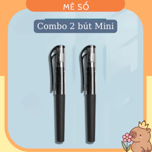 COMBO 2 Bút Gel Mini Mực Đen, Bút Mini Bỏ Túi, Thiết Kế Nhỏ Gọn, Mực Đều, Thích Hợp Mang Theo Ghi Chú Mọi Nơi