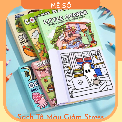 Sách Tô Màu Giảm Stress, Sách Tô Màu Chữa Lành, Giúp Thư Giãn Dành Cho Người Lớn Và Trẻ Em, Sách Tô Màu Giảm Căng Thẳng