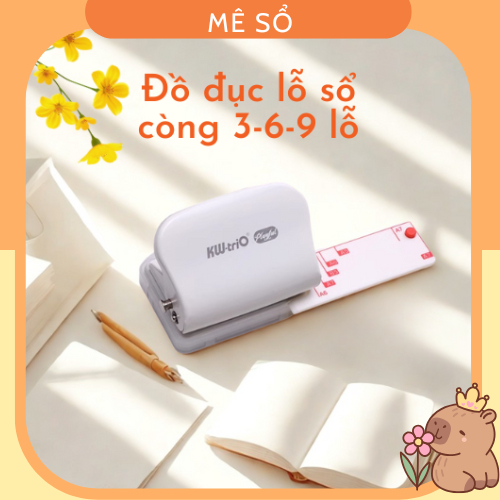 Bấm Lỗ Giấy Sổ Còng 3 Lỗ KW-TRIO 99H3, Máy Bấm Lỗ Tròn Trên Giấy, Đục Lỗ Giấy Làm Sổ Còng A5, A6 (6 Lỗ), B5 (9 Lỗ)