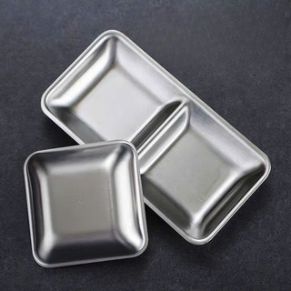 Khay đựng gia vị inox màu bạc 1/2/3 ngăn, chén đựng nước chấm, tỏi ớt, muối tiêu