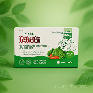 Chất xơ ích nhi, cốm chất xơ hòa tan cho bé, giảm táo bón, đầy hơi, chướng bụng, khó tiêu - Hộp 20 gói