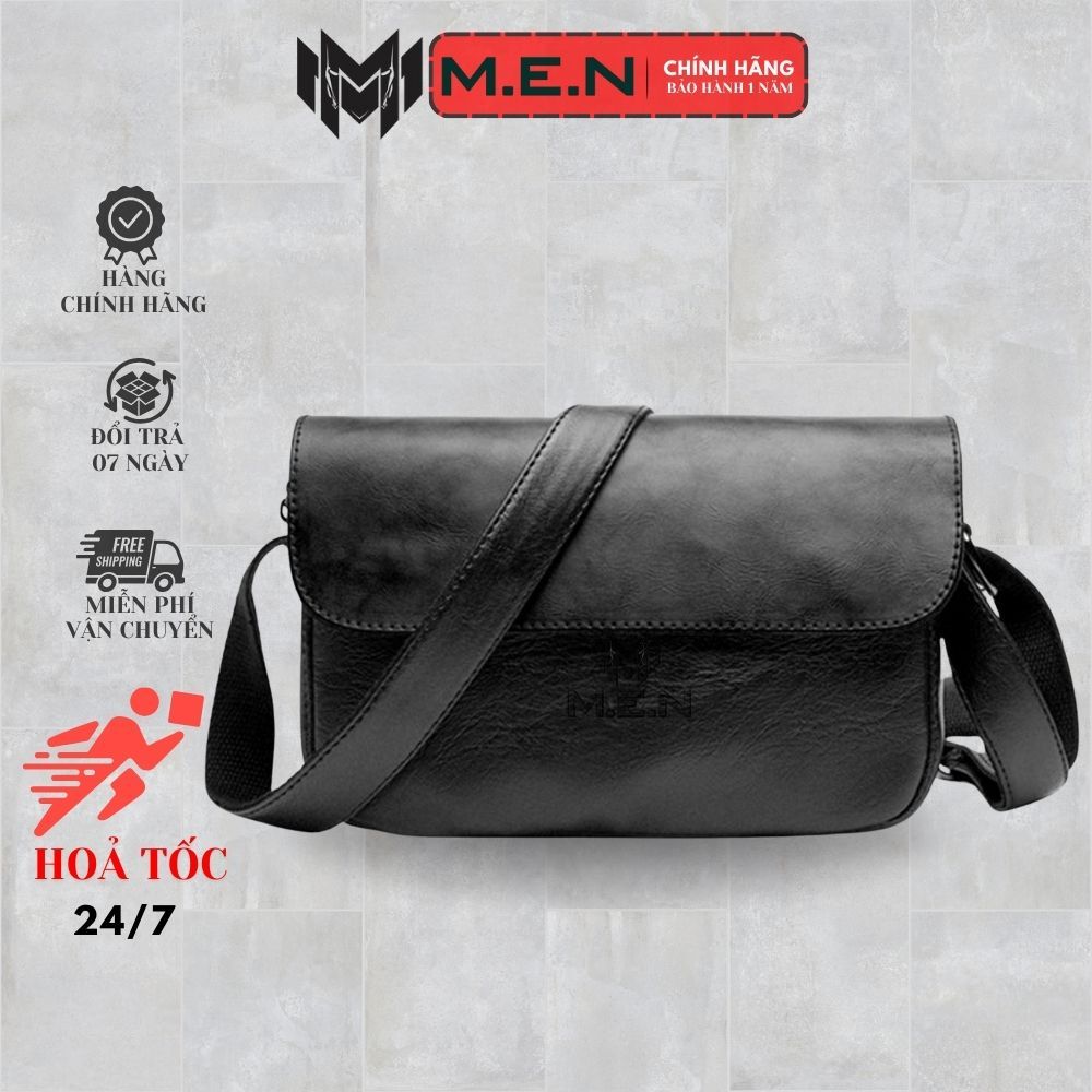 Túi đeo chéo da Plain Men chống bụi [FREESHIP]