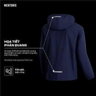 Áo Khoác Gió Nam 2 lớp MENTORIS Công Nghệ Heattech, Chống Thấm, Cản Bụi, Cản Gió, Giữ Ấm Tốt MAG01