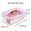 Bộ Hộp Đựng Thức Ăn Chống Tràn Thủy Tinh Chịu Nhiệt Chữ Nhật 370ml COACOOK