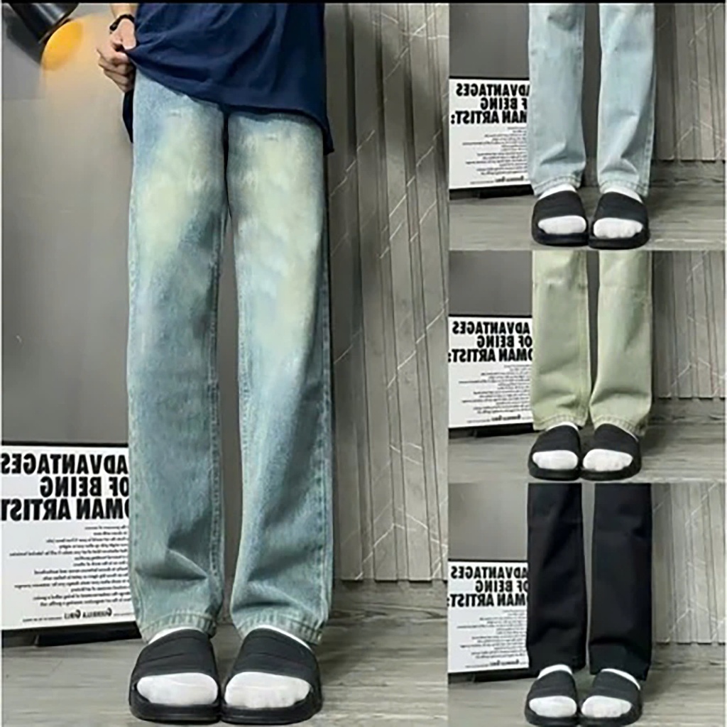 QUẦN JEAN ỐNG ĐỨNG FORM SUÔNG CAROLLA, chất Denim cotton wash mềm mại - Menswear