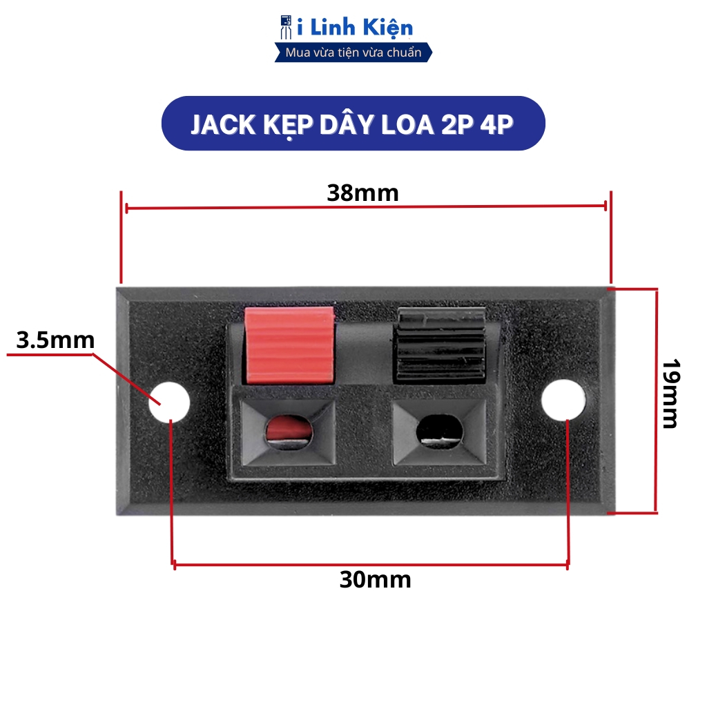 Trạm Loa Đầu Nối Dây Loa, Trạm Kẹp Loa, Jack Kẹp Dây Loa 2P 4P Chính Hãng ILinhkien