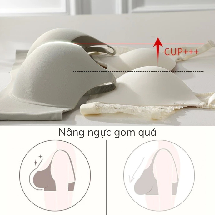 Áo Lót Su Băng Tạo Khe ADORE AD006 Có Đệm Mút Đẩy Ngực Dây Lưng Đan Chéo - Adore Global