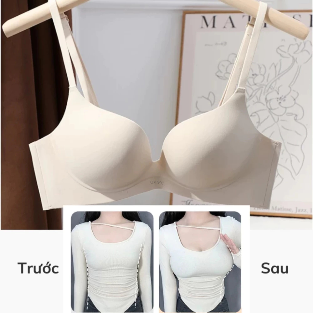 Áo Lót Su Băng Tạo Khe ADORE AD006 Có Đệm Mút Đẩy Ngực Dây Lưng Đan Chéo - Adore Global