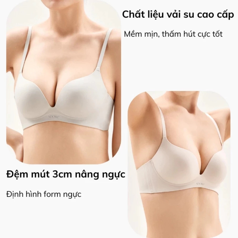 Áo Lót Su Băng Tạo Khe ADORE AD006 Có Đệm Mút Đẩy Ngực Dây Lưng Đan Chéo - Adore Global