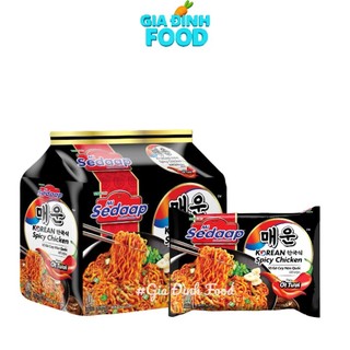 Mì trộn Sedaap Goreng Indonesia Vị truyền thống/ Gà cay Phô Mai/ Gà Cay Hàn Quốc - Lốc 5 Gói