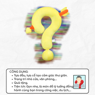 Gối Tựa Cổ Hình "?" 12 Cung Hoàng Đạo Chất Liệu Nỉ Mềm Mại Thoải Mái Dùng Cho Thư Giãn, Du Lịch, Quà Tặng 2u.lifestyle