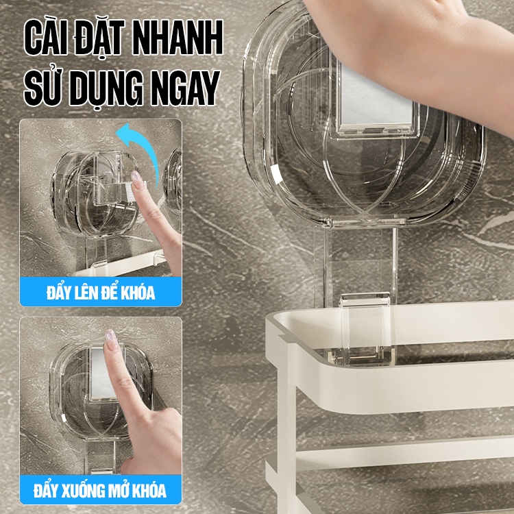 Kaleis Giá Đũa Treo Tường Hút Chân Không – Không Cần Khoan, Thoát Nước Nhanh, Chống Ẩm Hiệu Quả