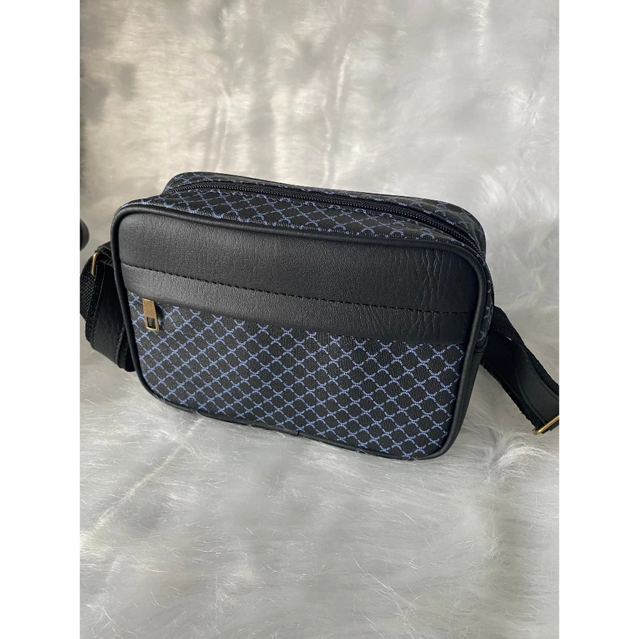[Peinn] Túi đeo chéo nam nữ unisex thiết kế phối sọc da tổng hợp cao cấp MINTAS-0018