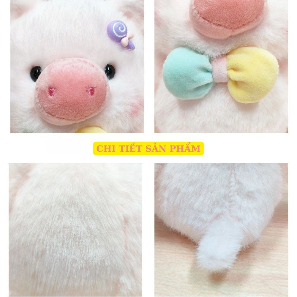 Gấu Bông Hình Con Vật  Đeo Nơ Đính Chamr Siêu Đáng Yêu, Thú Nhồi Bông Động Vật Mini 29Cm Quà Tặng Cho Bé