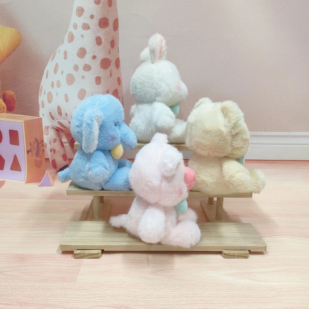 Gấu Bông Hình Con Vật  Đeo Nơ Đính Chamr Siêu Đáng Yêu, Thú Nhồi Bông Động Vật Mini 29Cm Quà Tặng Cho Bé