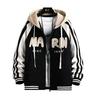 ÁO  khoác nỉ Nam logo thêu MARIN ,Có túi trong, nón to chống nắng tốt,phong cách năng động,màu săc đơn giản