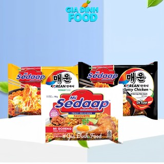 Mì trộn Sedaap Goreng Indonesia Vị truyền thống/ Gà cay Phô Mai/ Gà Cay Hàn Quốc - Lốc 5 Gói