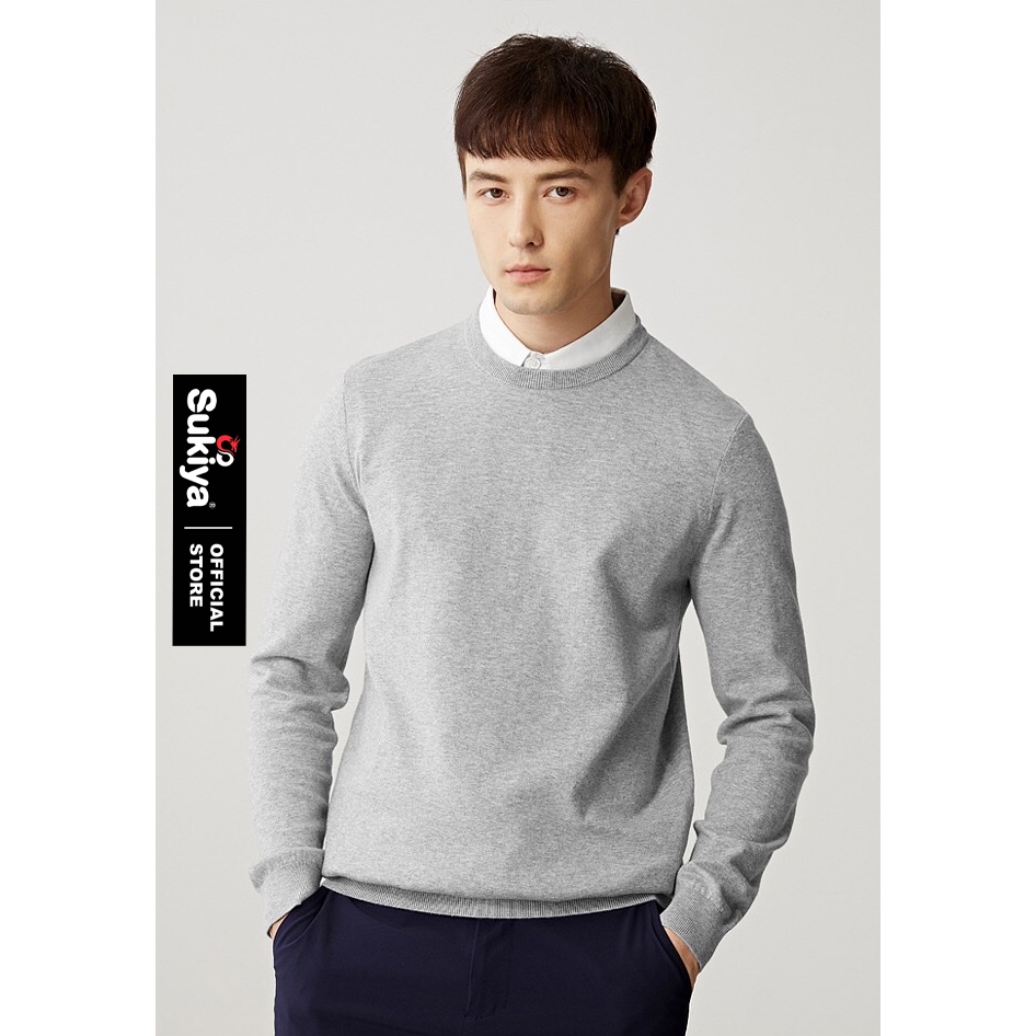 Áo Len Nam Cổ Tròn Trơn SUKIYA Nhiều Màu, Đủ Size Chất Len Lông Cừu mềm Mịn AL15 | BigBuy360 - bigbuy360.vn