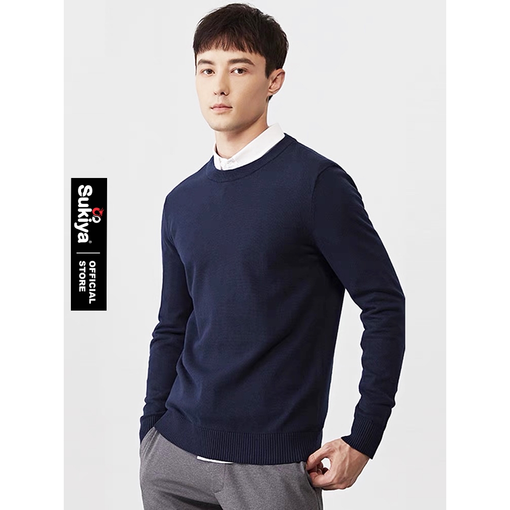 Áo Len Nam Cổ Tròn Trơn SUKIYA Nhiều Màu, Đủ Size Chất Len Lông Cừu mềm Mịn AL15 | BigBuy360 - bigbuy360.vn