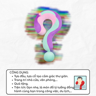 2u.lifestyle_Gối Tựa Cổ "?" 12 Cung Hoàng Đạo Dùng Cho Thư Giãn, Quà Tặng, Du Lịch Chất Liệu Mềm Mại, Thoải Mái