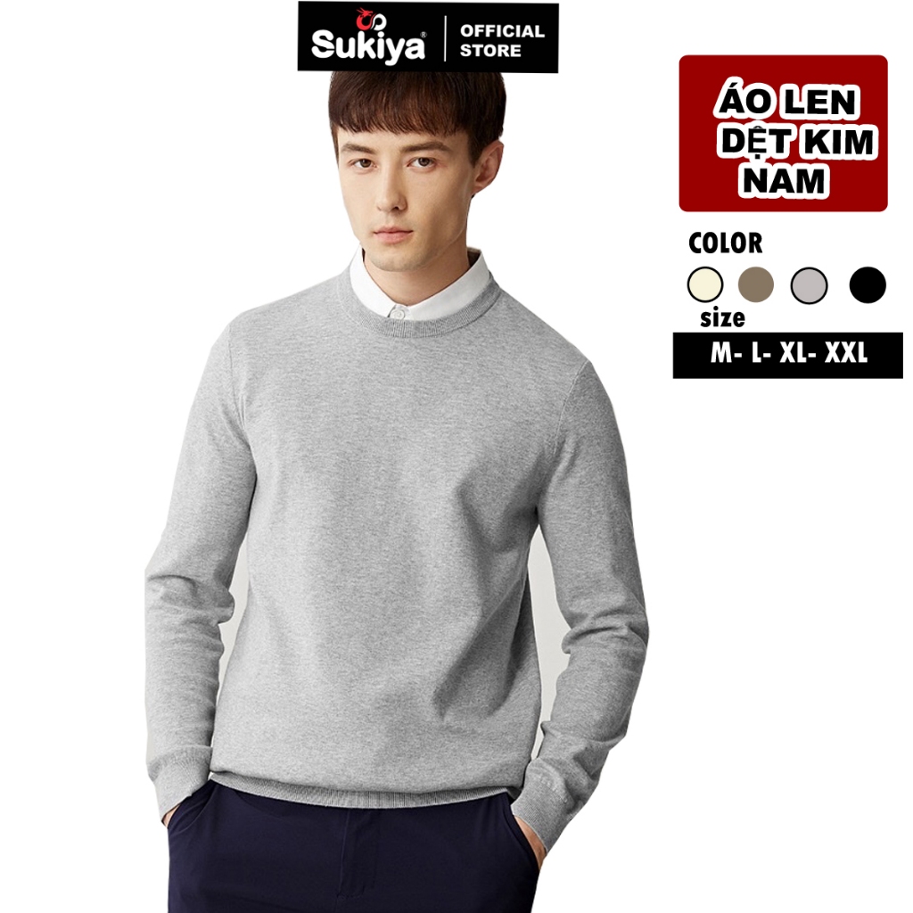 Áo Len Nam Cổ Tròn Trơn SUKIYA Nhiều Màu, Đủ Size Chất Len Lông Cừu mềm Mịn AL15 | BigBuy360 - bigbuy360.vn