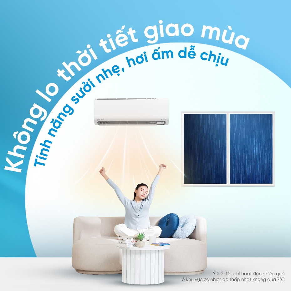 [CHỈ GIAO MIỀN BẮC] Điều hòa Daikin 1 chiều Inverter 1.5HP FTHB35ZVMV 12.000BTU - tính năng sưởi nhẹ