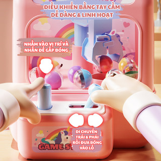 Máy Gắp Bóng Mini Pony,Monsters,Kuromi,Khủng Long Đáng Yêu Có Sẵn 6 Bóng, Chất Liệu Nhựa ABS Cho Bé Vui Chơi Thỏa Thích